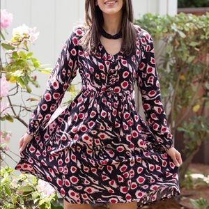 Evy’s Tree “Celeste” Lightweight Dress Black/Red Size S